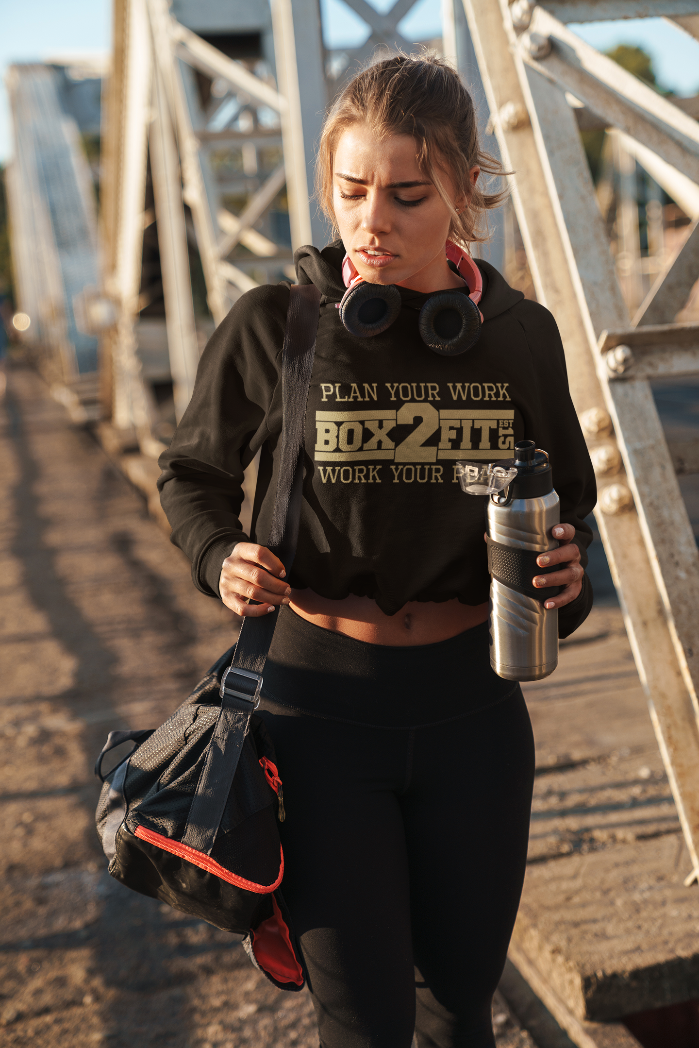 Plan Your Work Work Your Plan Crop Hoodie