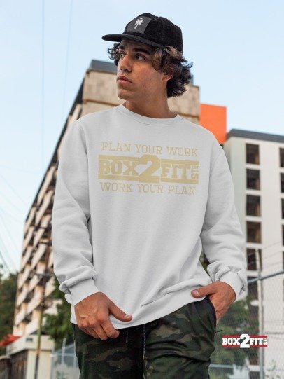 Plan Your Work Work Your Plan Premium Crewneck Sweater