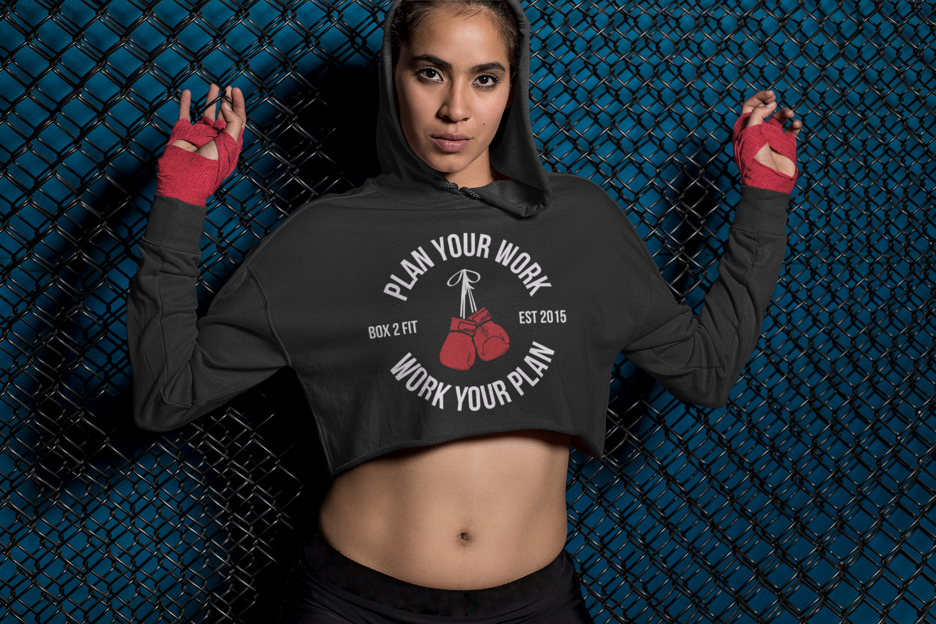 Open cropped hoodie hot sale